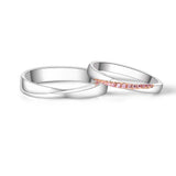 18K Pink Diamond Wedding Band Pair PD005