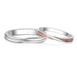 18K Pink Diamond Wedding Band Pair PD006