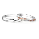 18K Pink Diamond Wedding Band Pair PD007