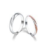 18K Pink Diamond Wedding Band Pair PD008