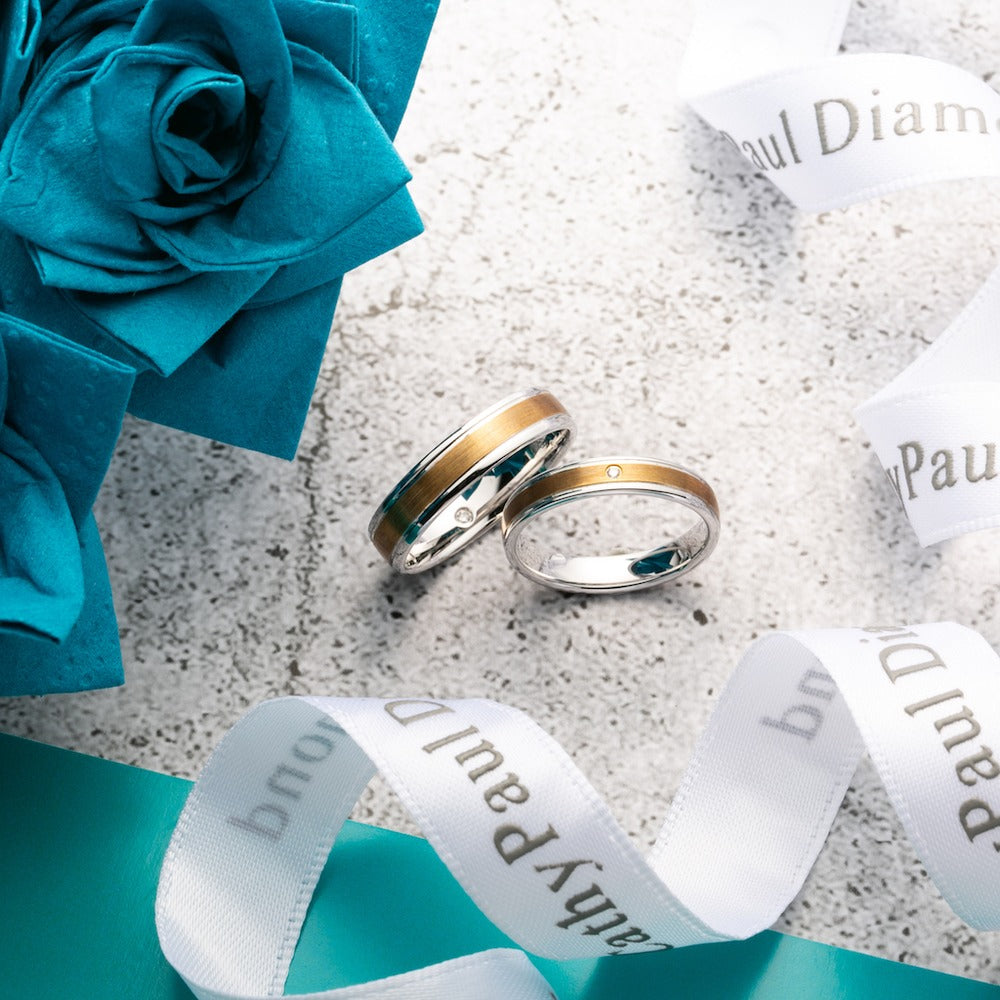 18K German Wedding Band Pair RM002