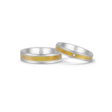 18K German Wedding Band Pair RM002