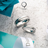 18K German Wedding Band Pair RM003