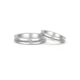 18K German Wedding Band Pair RM003