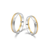 18K German Wedding Band Pair RM005