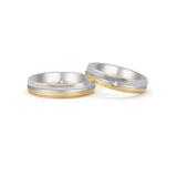 18K German Wedding Band Pair RM005