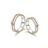 18K German Wedding Band Pair RM007