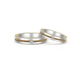 18K German Wedding Band Pair RM007