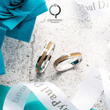 18K German Wedding Band Pair RM008