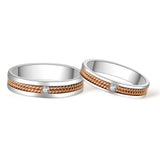18K German Wedding Band Pair RM008