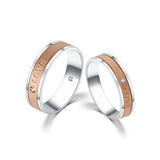 18K German Wedding Band Pair RM009