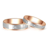 18K German Wedding Band Pair RM011