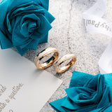 18K German Wedding Band Pair RM013