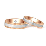 18K German Wedding Band Pair RM013