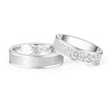 18K German Wedding Band Pair RM014