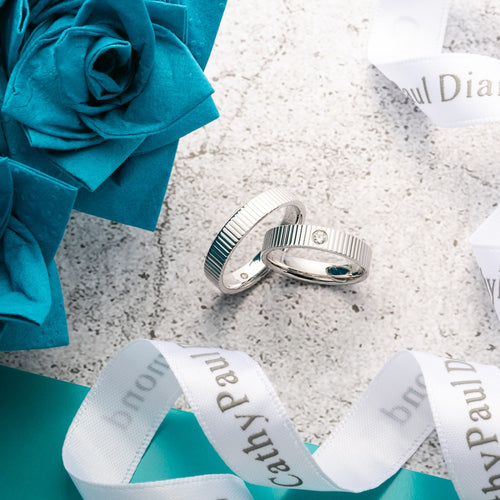 18K German Wedding Band Pair RM015