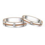 18K German Wedding Band Pair RM016