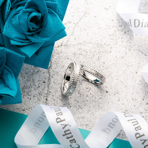 18K German Wedding Band Pair RM017
