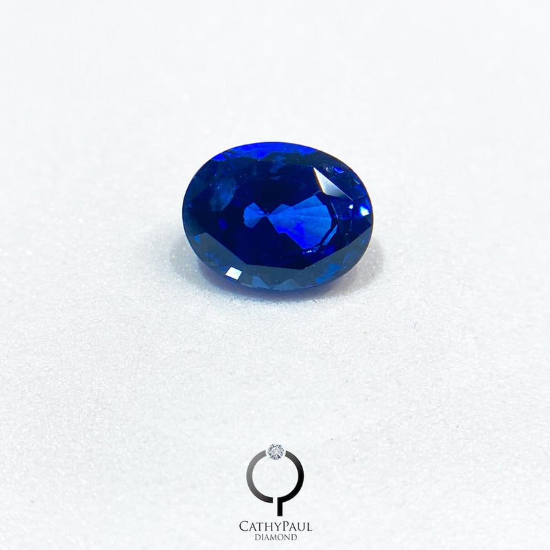 GRS Natural Sapphire Oval 2.95ct Royal Blue