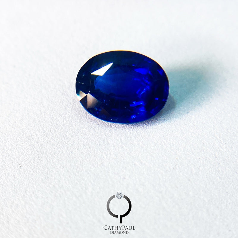 GUILD Natural Sapphire Oval 4.03ct Royal Blue