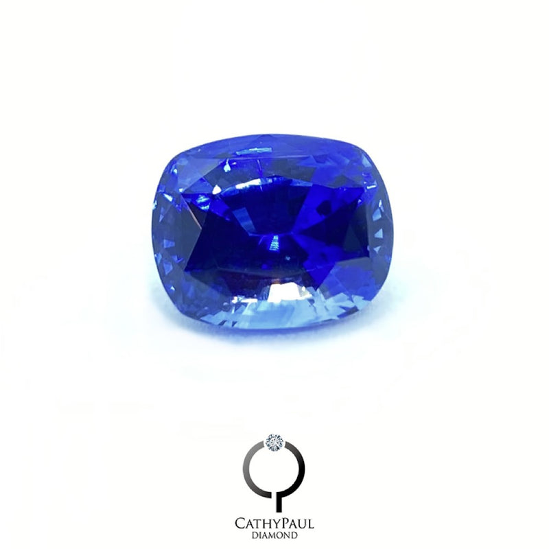 GRS Natural Sapphire Cushion 6.20ct Royal Blue