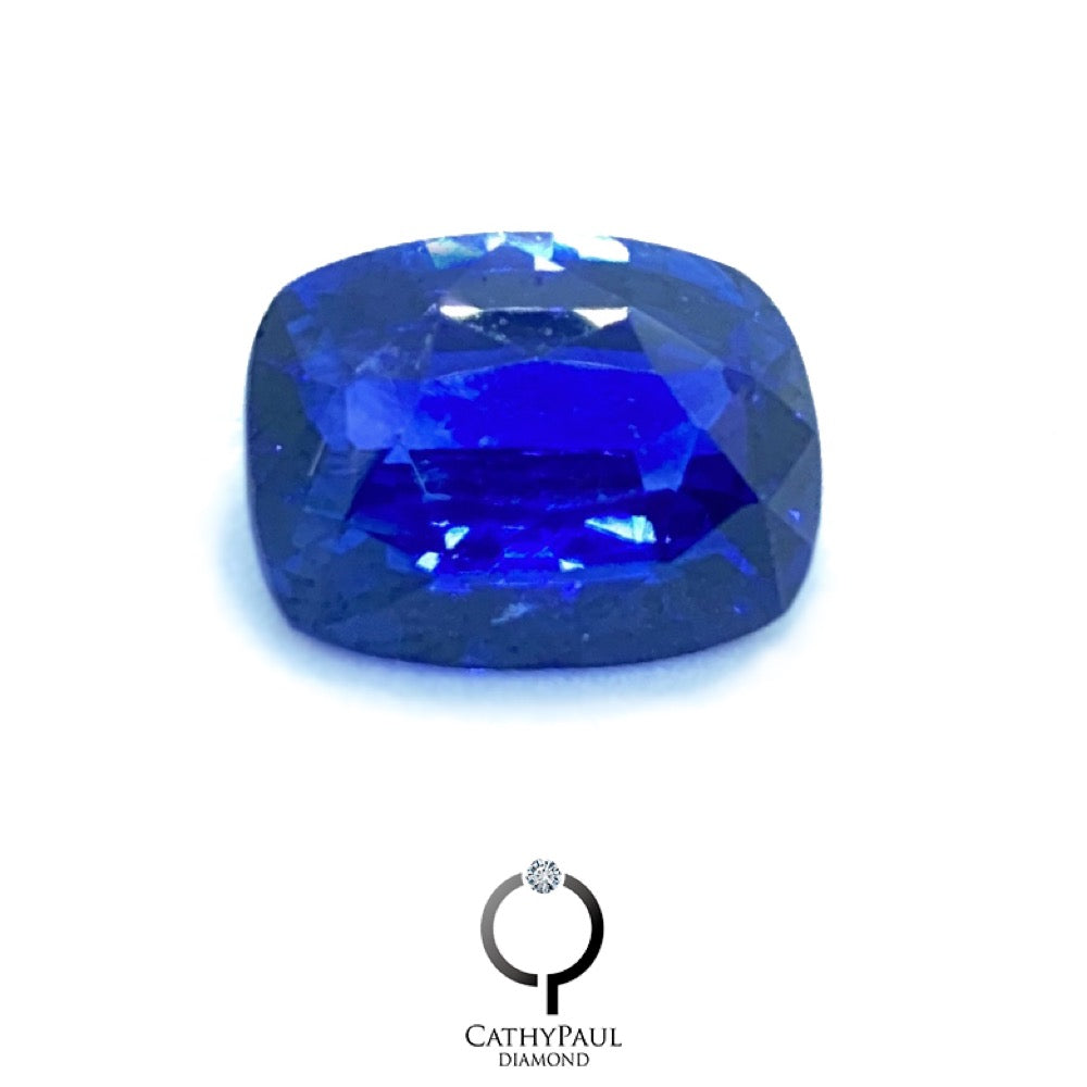 GRS Natural Sapphire Cushion 7.35ct Blue