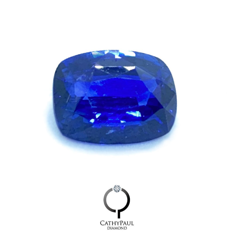 GRS Natural Sapphire Cushion 7.35ct Blue