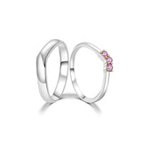 18K粉紅鑽結婚對戒 系列 001