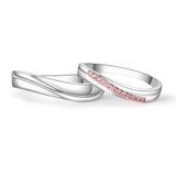 18K粉紅鑽結婚對戒 系列 002