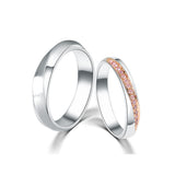 18K粉紅鑽結婚對戒 系列 003