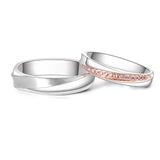18K粉紅鑽結婚對戒 系列 003