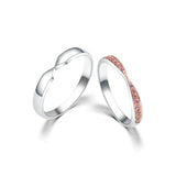 18K粉紅鑽結婚對戒 系列 004
