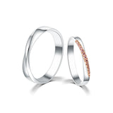 18K粉紅鑽結婚對戒 系列 005