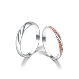 18K粉紅鑽結婚對戒 系列 008