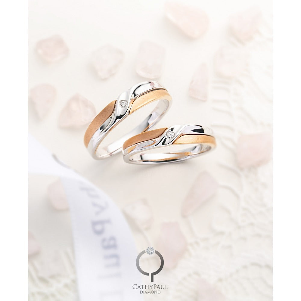 18K Wedding Band Pair YR7551-YR7552