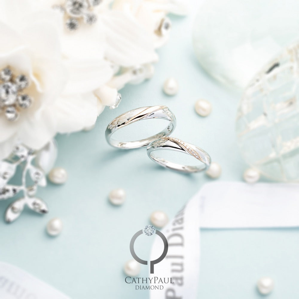 18K Wedding Band Pair YR7829-YR7830