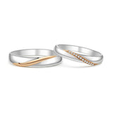 18K Wedding Band Pair YR7829-YR7830