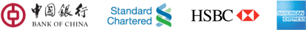 Bank of China / Standard Chartered / HSBC / American Express